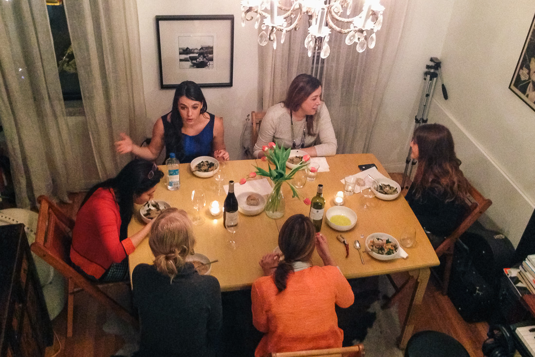 Group dining scene